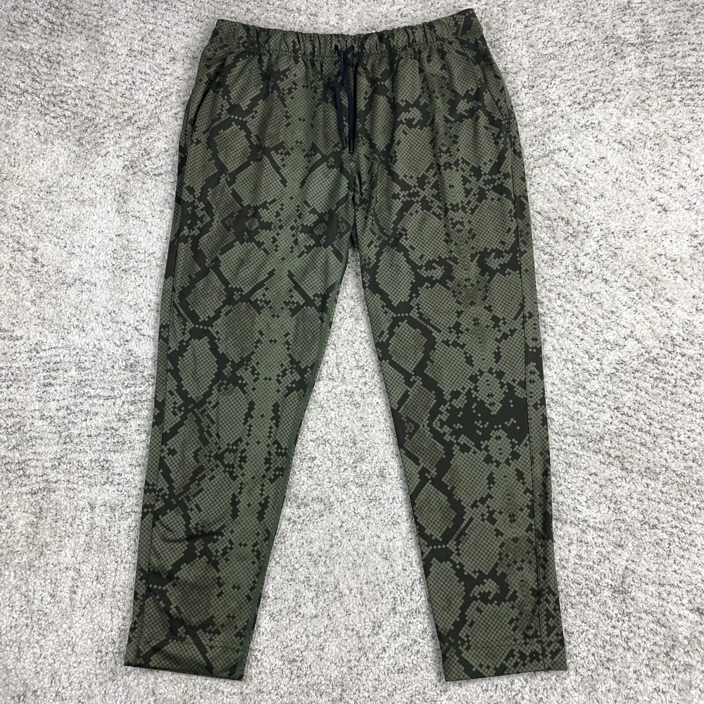 Lululemon Pants Womens 6 Jet Crop Slim Leggings Ziggy Snake Fatigue Gator Yoga